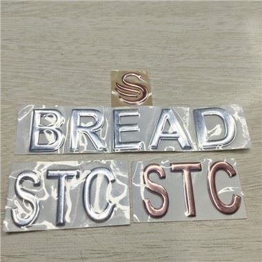 Pegatinas cromadas de PVC 3D