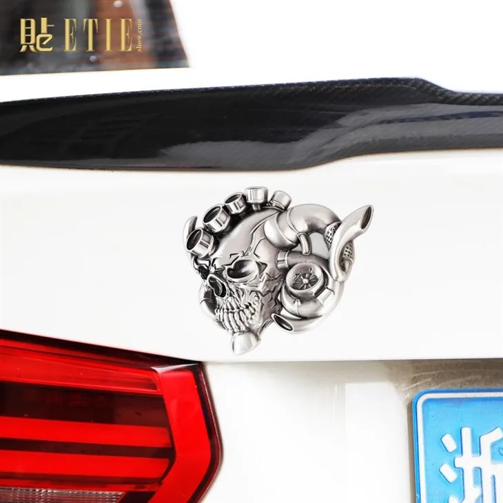 Turbo Skeleton ABS Emblem Golden Silver